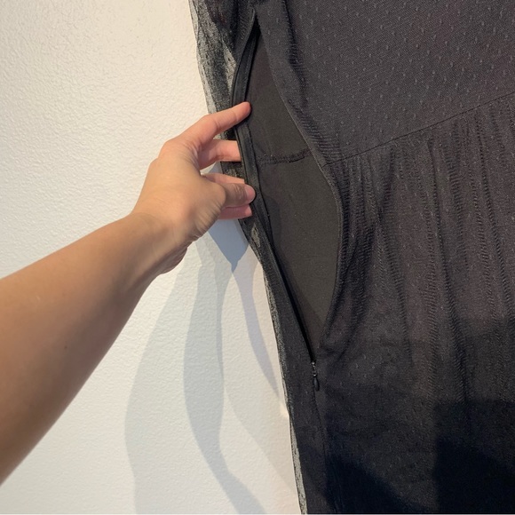 ZARA | Trafaluc Collection Black and Red Floral Embroidered Dress - Picture 6 of 14